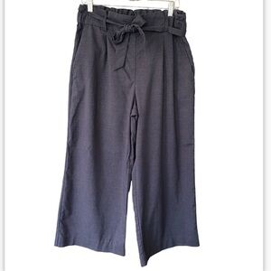 H&m Wide Leg Tie Wasted Trouser Pants Size 12